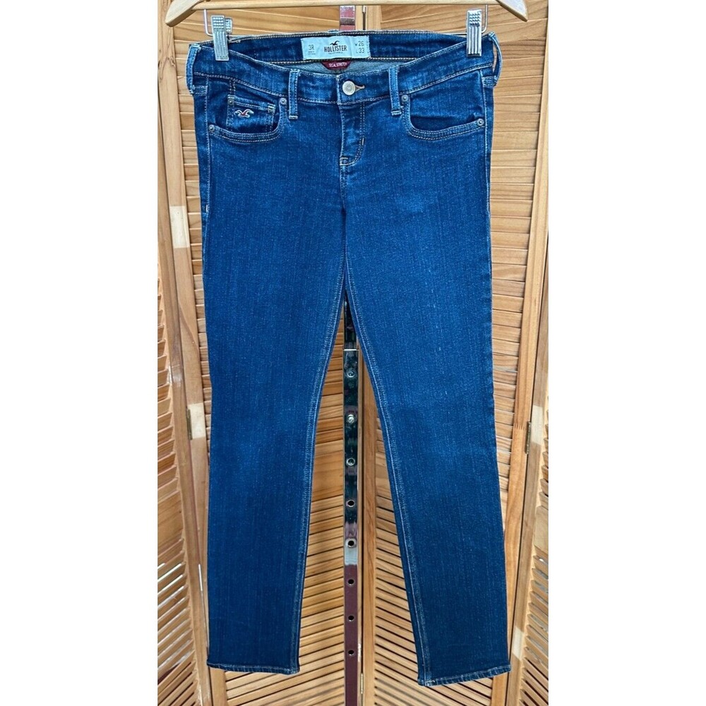 Hollister Women's Low Rise Laguna Skinny Distressed Jeans Juniors Size 3